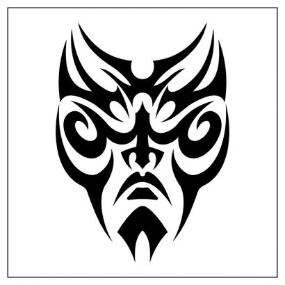 Tribal Mask Image Tattoos